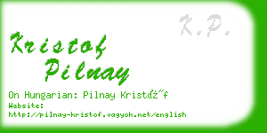 kristof pilnay business card